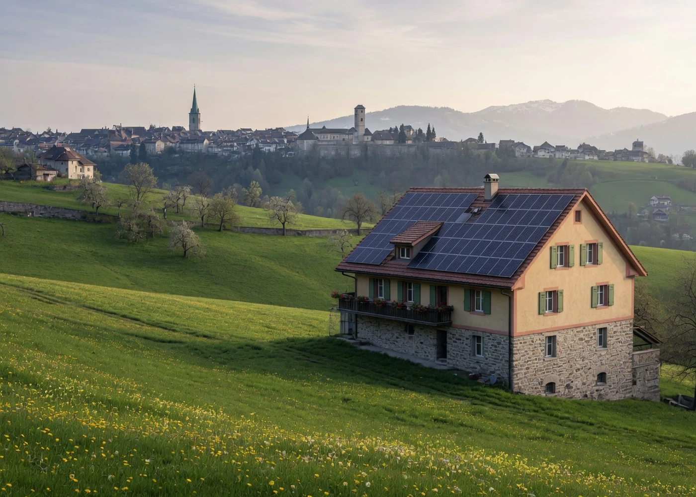 Regionale Solarenergie als Symbolbild für den Kanton Freiburg