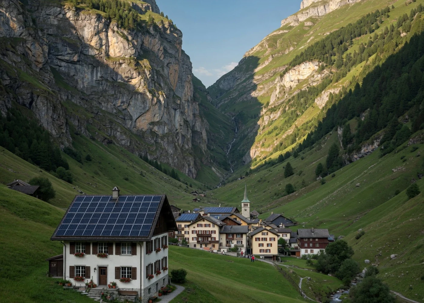 Regionale Solarenergie als Symbolbild für den Kanton Glarus