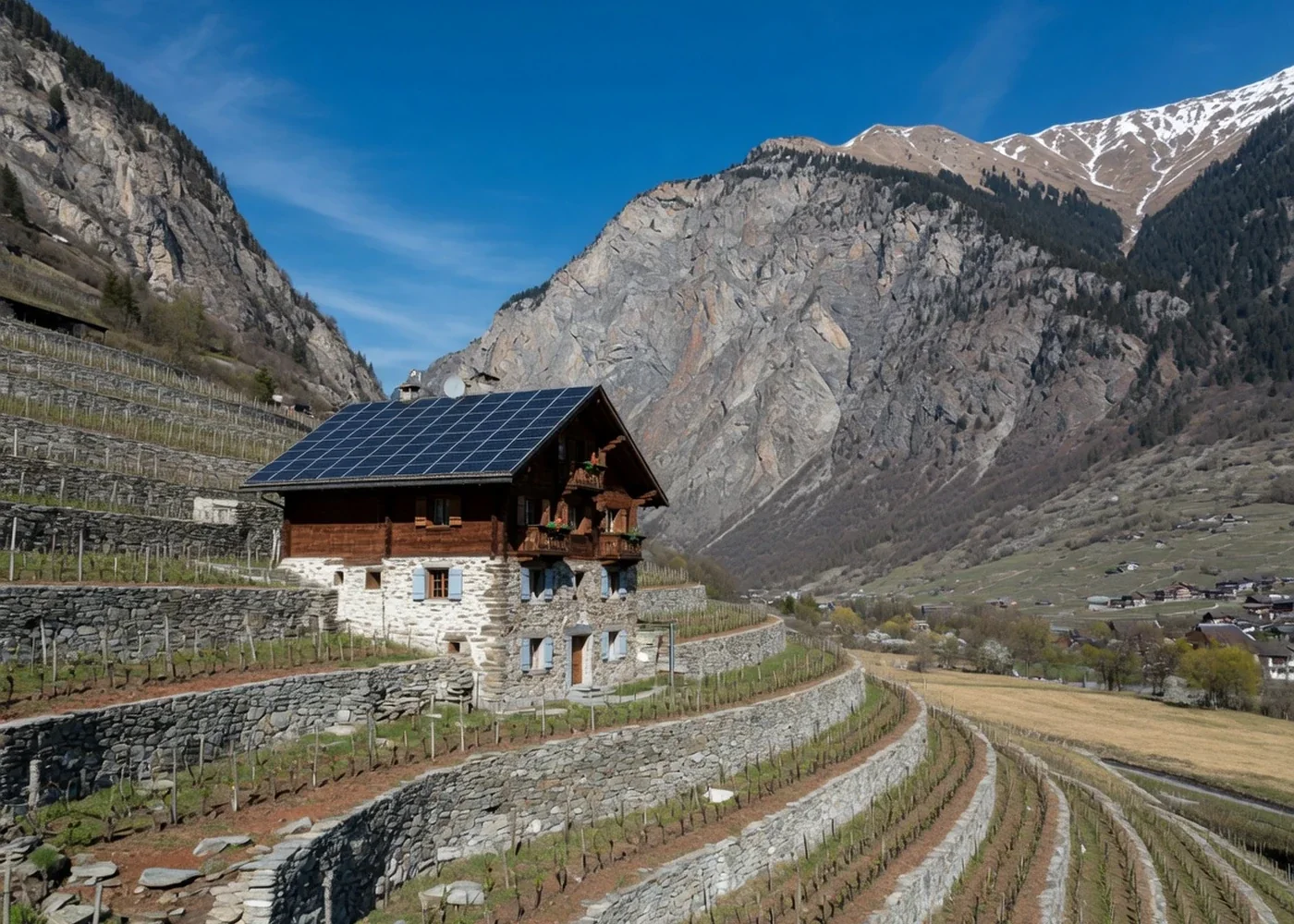 Regionale Solarenergie als Symbolbild für den Kanton Wallis